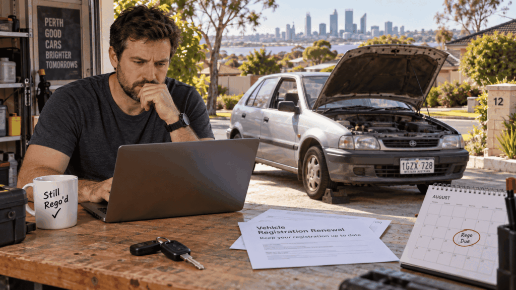 Short answer yes, rego keeps running whether the car does or not