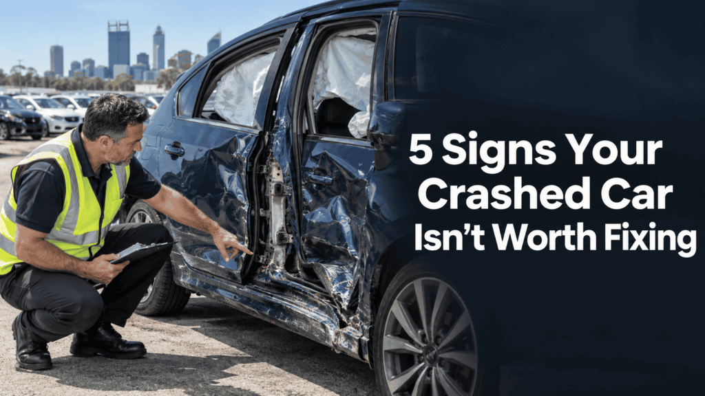 Selling an unrepairable accident-damaged car to a Perth car removal service